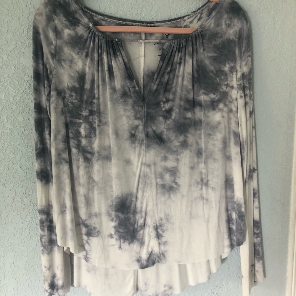 American Eagle acid wash blouse